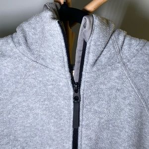 Grey fleece zip up hoodie